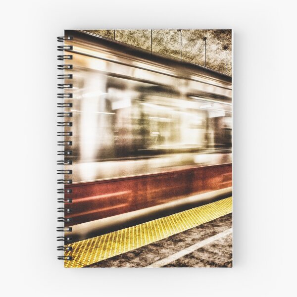 Item preview, MBTA Red Line Train in Motion in Subway Station designed and sold by Stephen Orsillo.