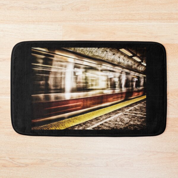 Item preview, MBTA Red Line Train in Motion in Subway Station designed and sold by Stephen Orsillo.