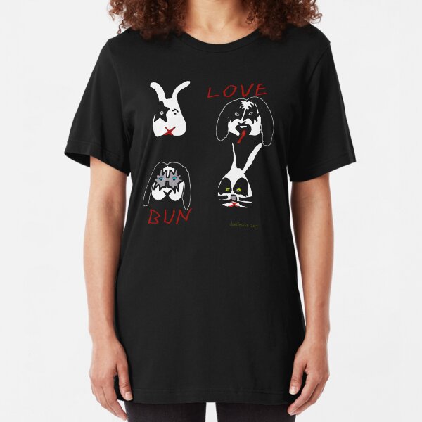 Love Bun - version for black Tshirt only Slim Fit T-Shirt