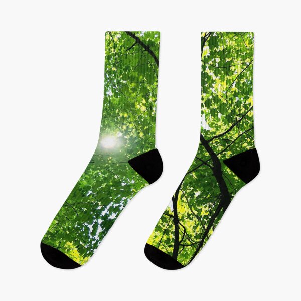 Item preview, Forest Fresh Green Sun Shining Through Maple Leaves Trees designed and sold by HppyStrngHelthy.