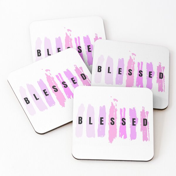 Item preview, Colorful Abstract Blessed Pink Lavender Purple Religious Christian  designed and sold by PeriodicLabel.