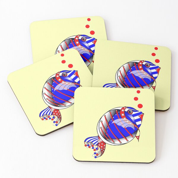 Item preview, Alvesart - Fish in the colors of the US flag designed and sold by Alvesart.