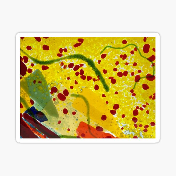 Colourful Glass Fusing Abstract Art Pattern Sticker