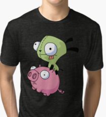 Gir Riding Pig Tri-blend T-Shirt