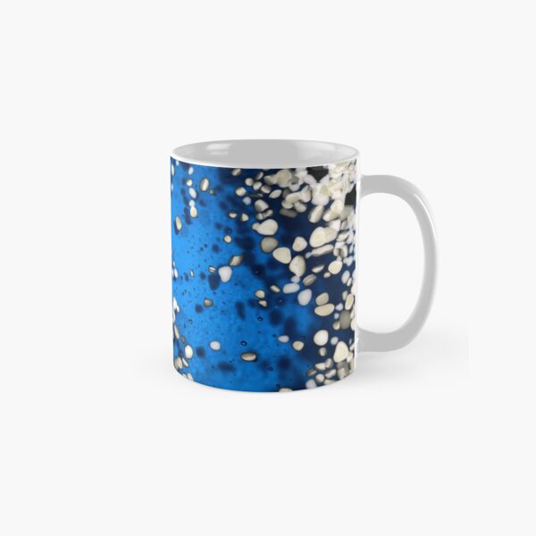 Organic Pattern in Fused Glass Frit on Glass Bowl Classic Mug
