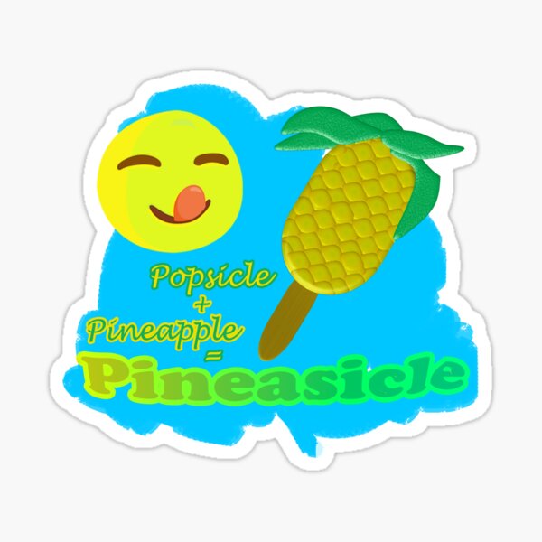Eis am Stiel-Ananas-Eisart Sticker