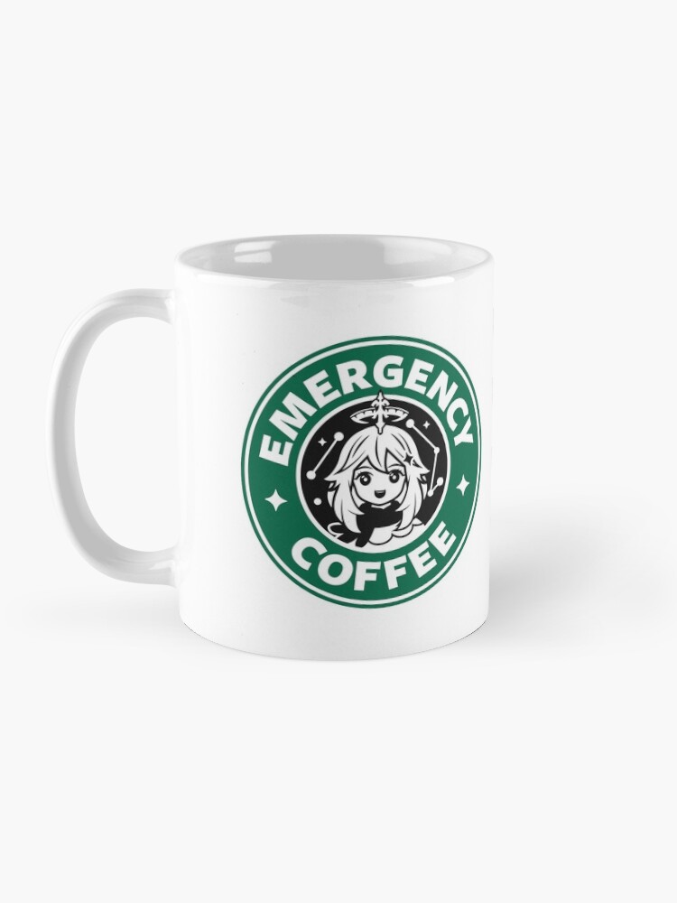 Thumbnail 3 of 6, Coffee Mug, Emergency Coffee (Genshin Impact Paimon) designed and sold by kizographer.