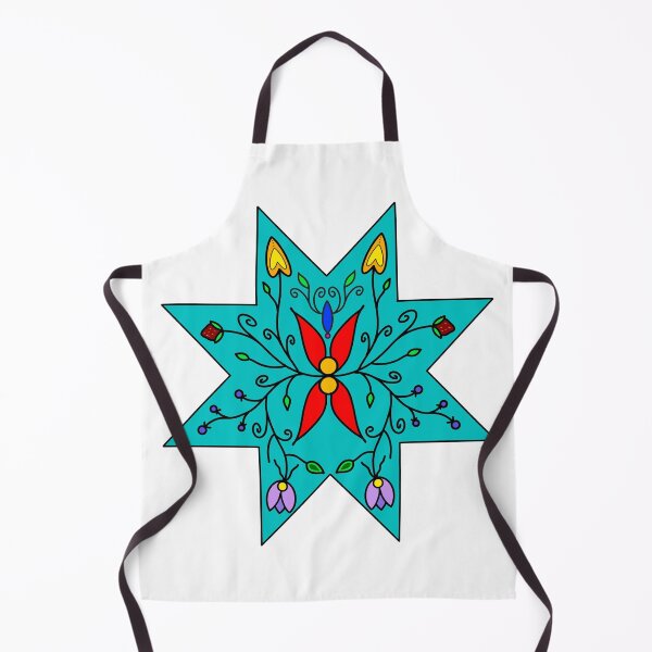 Item preview, Turquoise Floral Star designed and sold by Niibidoon.