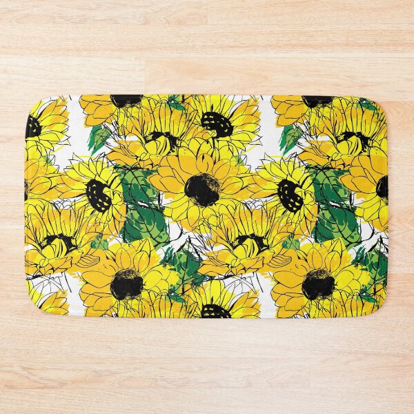 Item preview, Sunflower Pattern with golden yellow and orange sunflowers with green leaves, Sunflower Seamless Pattern, Sunflower Pattern Design designed and sold by graphic-genie.
