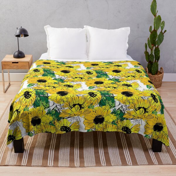 Item preview, Sunflower Pattern with golden yellow and orange sunflowers with green leaves, Sunflower Seamless Pattern, Sunflower Pattern Design designed and sold by graphic-genie.