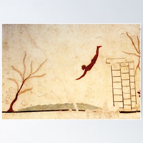 Item preview, Ancient Greek Painting c.470 BC - Tomb of the Diver in Paestum, Italy designed and sold by A APART T.