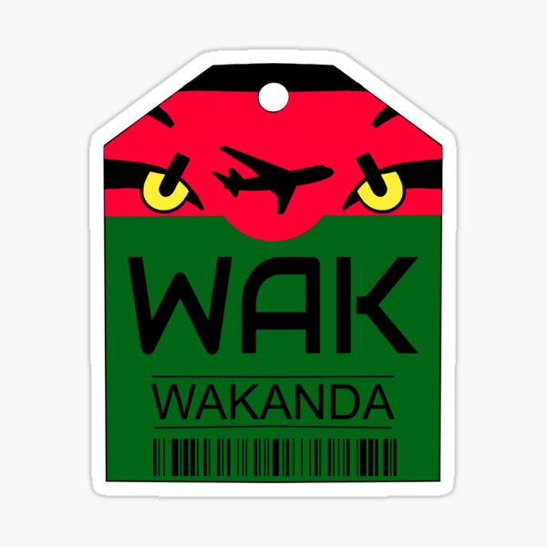 Wakanda Luggage Sticker Glossy Sticker