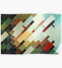 Abstraction #048 Multicolored Blocks II Poster