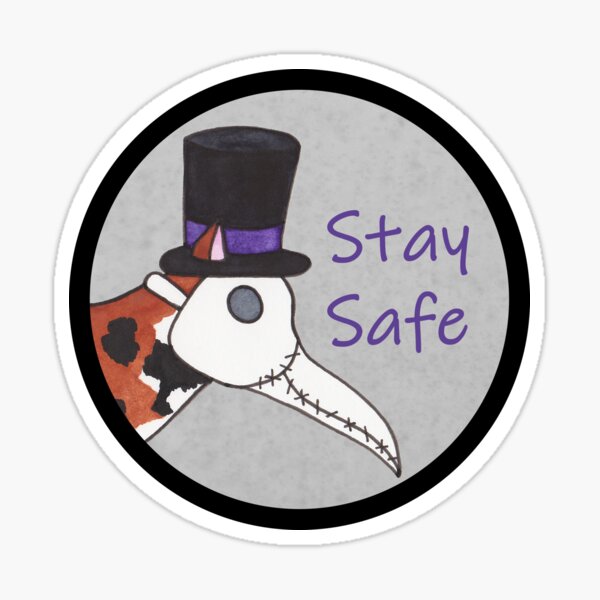 Plague Doctor Cat - Stay Safe Sticker
