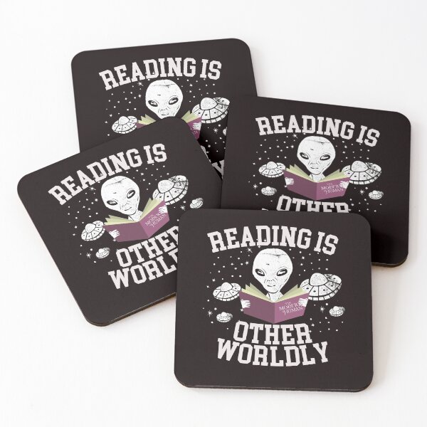 Item preview, Reading is Otherworldly Funny UFO/Alien for Book Lovers designed and sold by The Masked Designer.