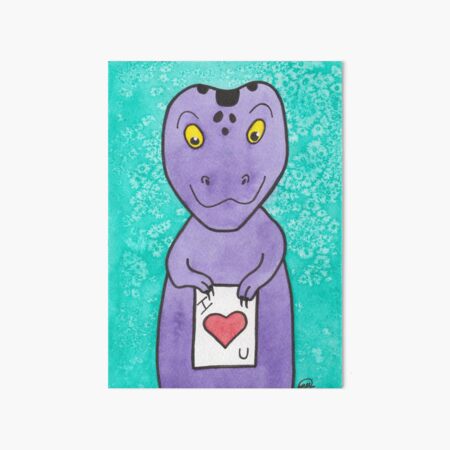 T-Rex Loves You Art Board Print