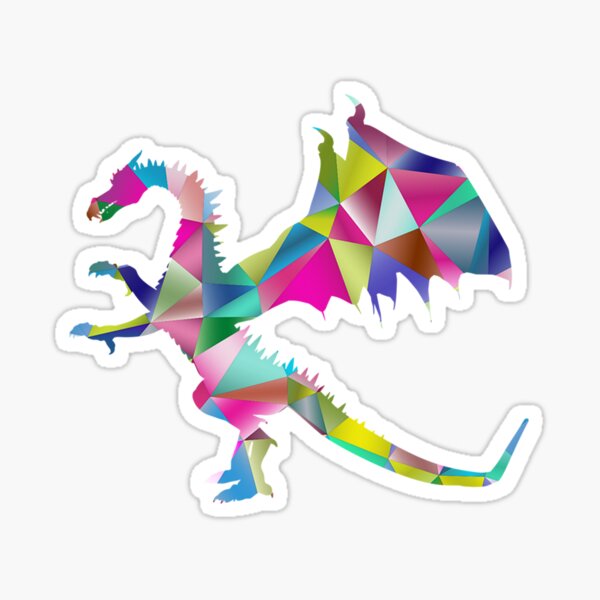 Geometric Dragon Stickers Redbubble