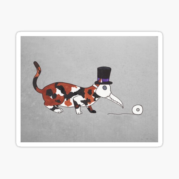 Plague Doctor Cat Sticker