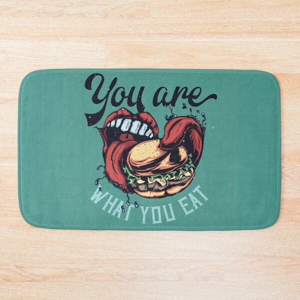 Item preview, Illustration Big Mouth Eating Big Burger with Lettering designed and sold by Peekonet.