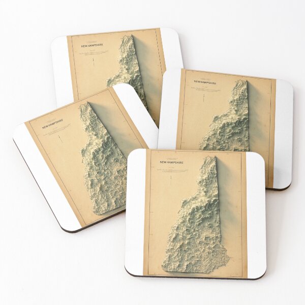 Item preview, 1935 New Hampshire Relief Map 3D digitally-rendered designed and sold by ThinkAboutMaps.