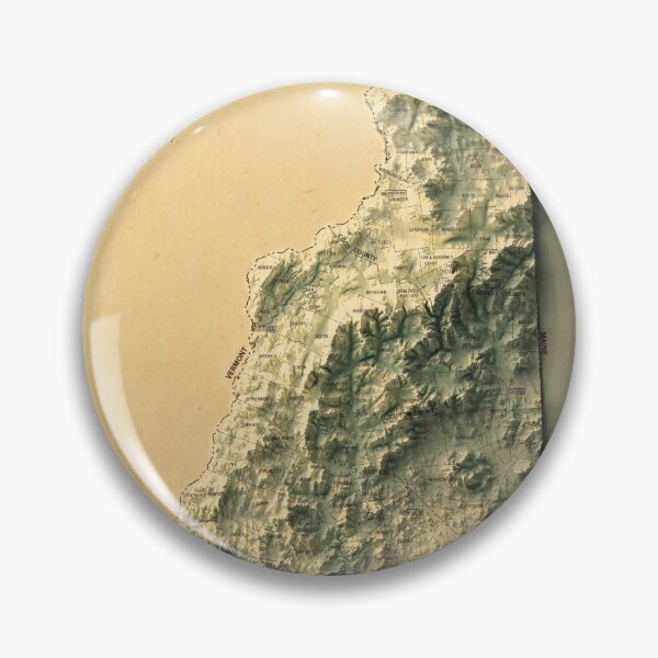 Item preview, 1935 New Hampshire Relief Map 3D digitally-rendered designed and sold by ThinkAboutMaps.