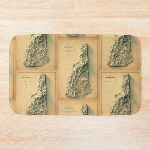 Item preview, 1935 New Hampshire Relief Map 3D digitally-rendered designed and sold by ThinkAboutMaps.