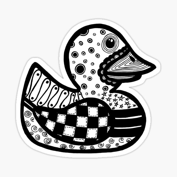 Duck Doodle Sticker