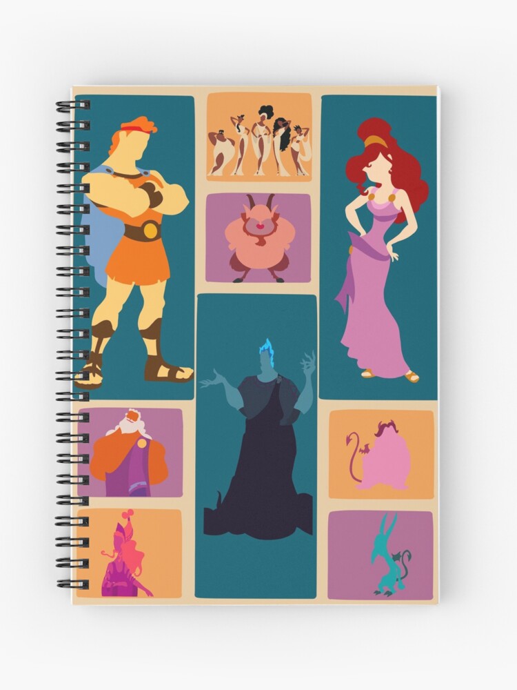 hercules inspired minimalist design spiral notebook by daphstry redbubble