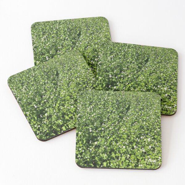 Item preview, Wild White Flowers Greens Lakeside Ontario in Sunlight designed and sold by HppyStrngHelthy.