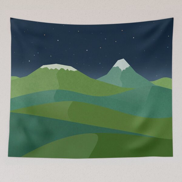 Item preview, Mountainous night landscape designed and sold by Javier Narváez Solarte.