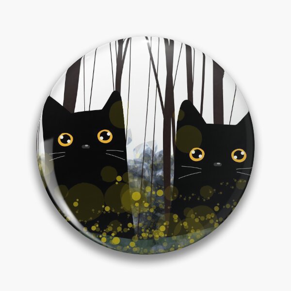 Item preview, Black Cats and Fireflies designed and sold by KilkennyCat Art.