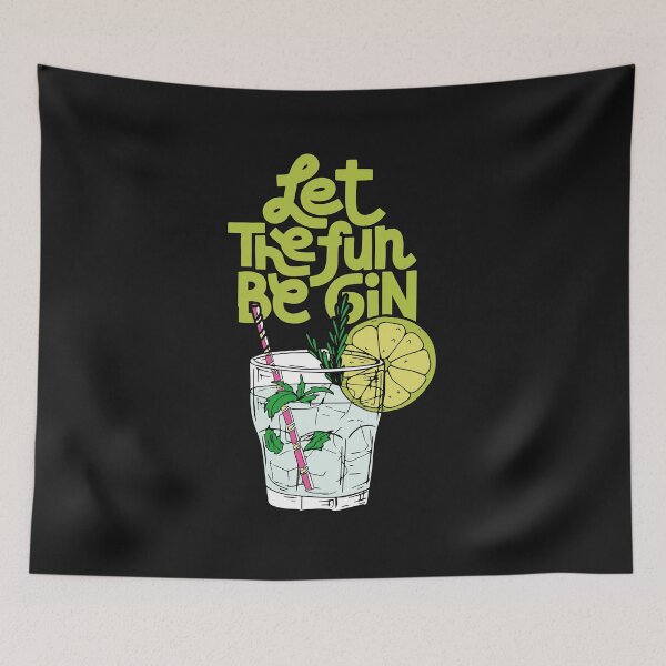 Item preview, Let The Fun Be Gin Funny Gin Tonic Love Alcohol Party designed and sold by SeleneFrances.