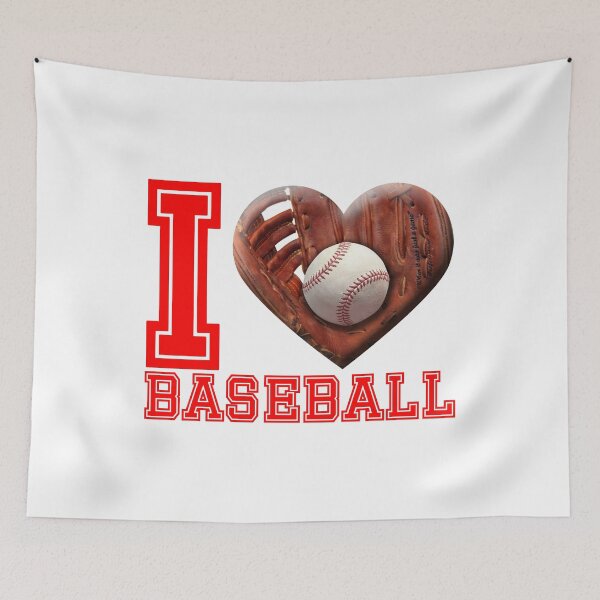 Item preview, I Love Heart Baseball Glove and Ball designed and sold by iheartsport.