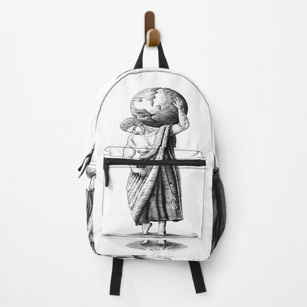 Item preview, Man Carrying World Art Roman Period Hand Draw Vintage Engraving Style designed and sold by Peekonet.