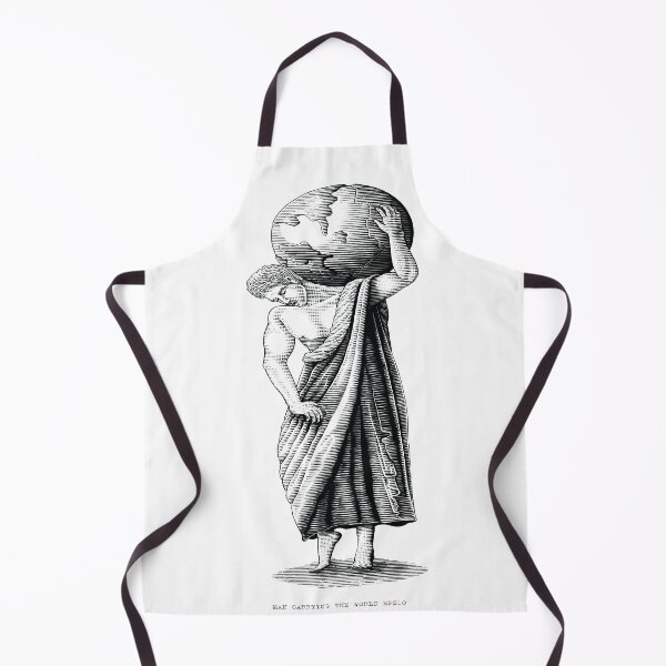 Item preview, Man Carrying World Art Roman Period Hand Draw Vintage Engraving Style designed and sold by Peekonet.