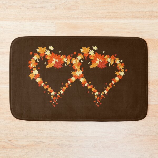 Item preview, Autumn leaves pattern through hearts -  Autumn leaves detail pattern - Autumn leaves pattern orange designed and sold by Amalzaki.