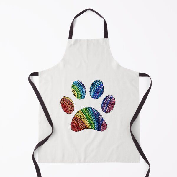 Item preview, Dog paw color dot painting Art designed and sold by WaveOcean123.