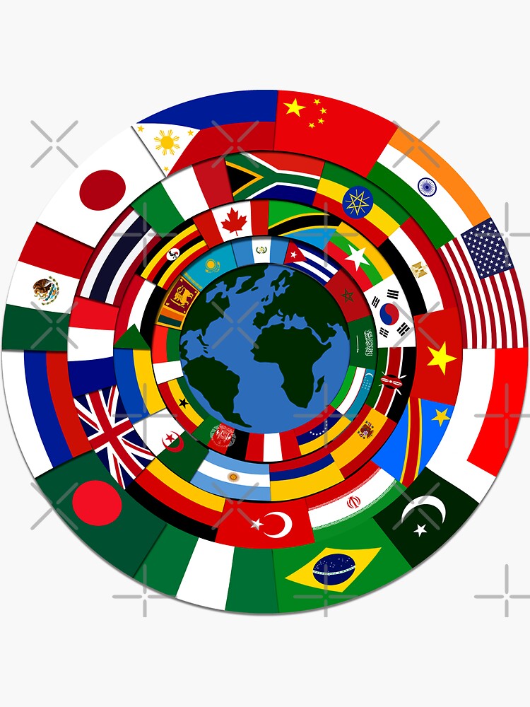 Sticker drapeaux des pays