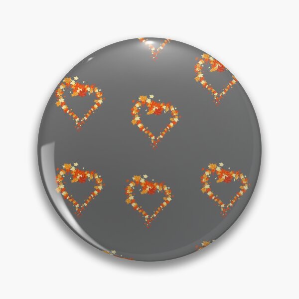 Item preview, Autumn leaves pattern through hearts -  Autumn leaves detail pattern - Autumn leaves pattern orange designed and sold by Amalzaki.