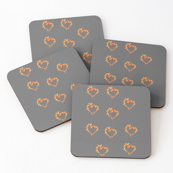 Item preview, Autumn leaves pattern through hearts -  Autumn leaves detail pattern - Autumn leaves pattern orange designed and sold by Amalzaki.