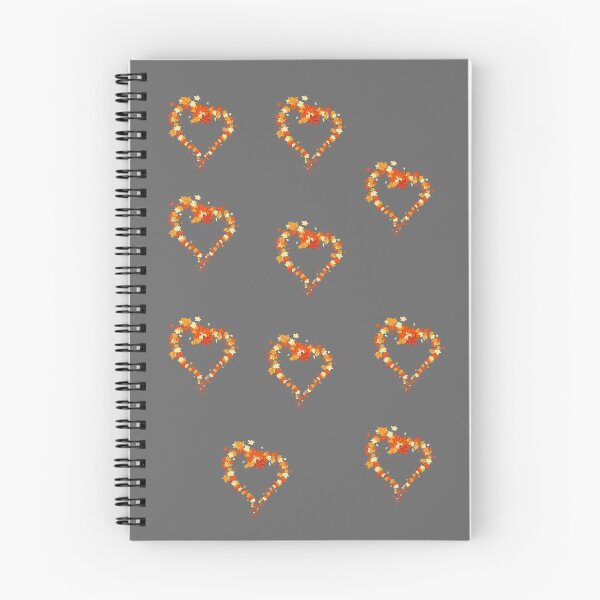 Item preview, Autumn leaves pattern through hearts -  Autumn leaves detail pattern - Autumn leaves pattern orange designed and sold by Amalzaki.