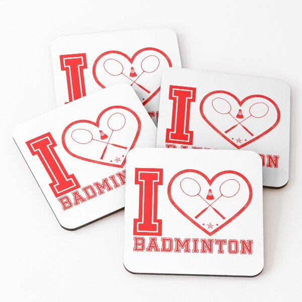 Item preview, I Love Heart Badminton Vintage Grunge designed and sold by iheartsport.