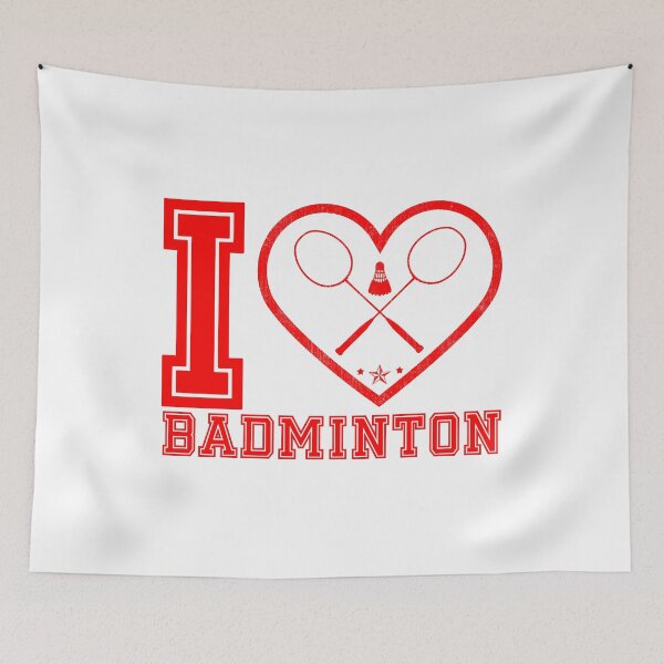 Item preview, I Love Heart Badminton Vintage Grunge designed and sold by iheartsport.