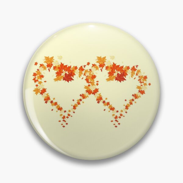 Item preview, Autumn leaves pattern through hearts on cream back ground -  Autumn leaves detail pattern - Autumn leaves pattern orange designed and sold by Amalzaki.