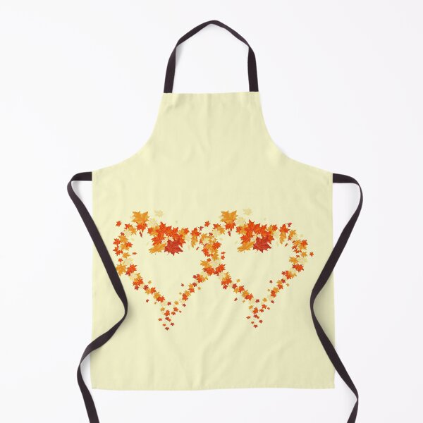 Item preview, Autumn leaves pattern through hearts on cream back ground -  Autumn leaves detail pattern - Autumn leaves pattern orange designed and sold by Amalzaki.