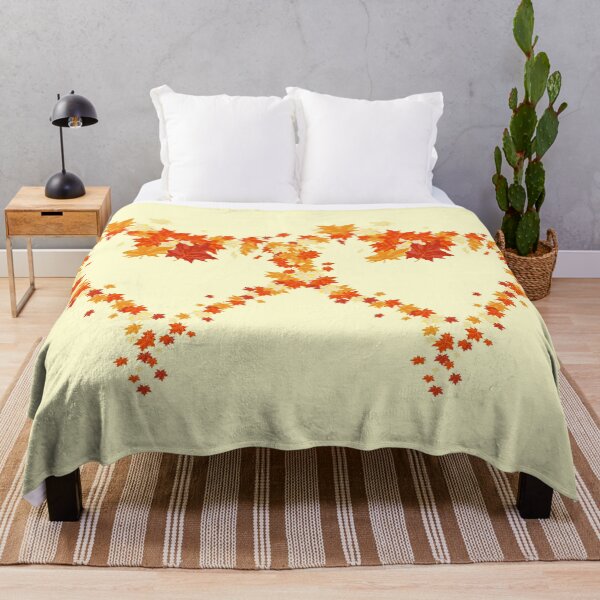 Item preview, Autumn leaves pattern through hearts on cream back ground -  Autumn leaves detail pattern - Autumn leaves pattern orange designed and sold by Amalzaki.
