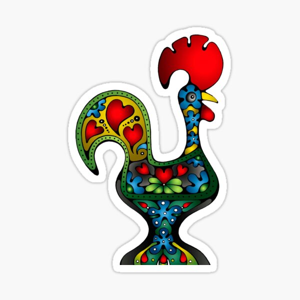 Portuguese Rooster Sticker