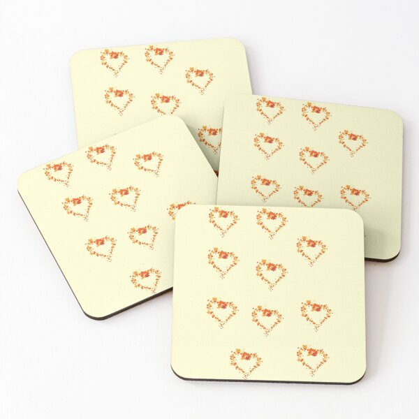 Item preview, Autumn leaves pattern through hearts -  Autumn leaves detail pattern - Autumn leaves pattern orange designed and sold by Amalzaki.