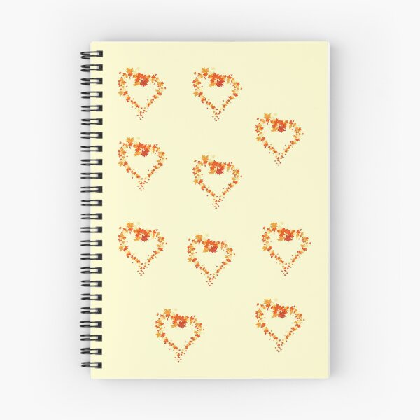 Item preview, Autumn leaves pattern through hearts -  Autumn leaves detail pattern - Autumn leaves pattern orange designed and sold by Amalzaki.