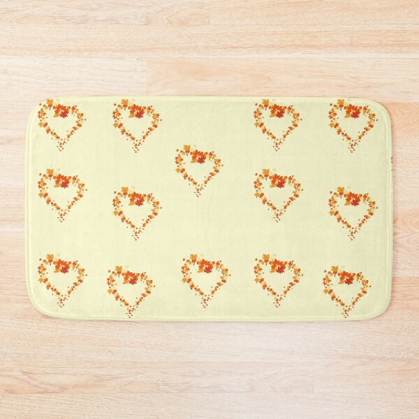 Item preview, Autumn leaves pattern through hearts -  Autumn leaves detail pattern - Autumn leaves pattern orange designed and sold by Amalzaki.